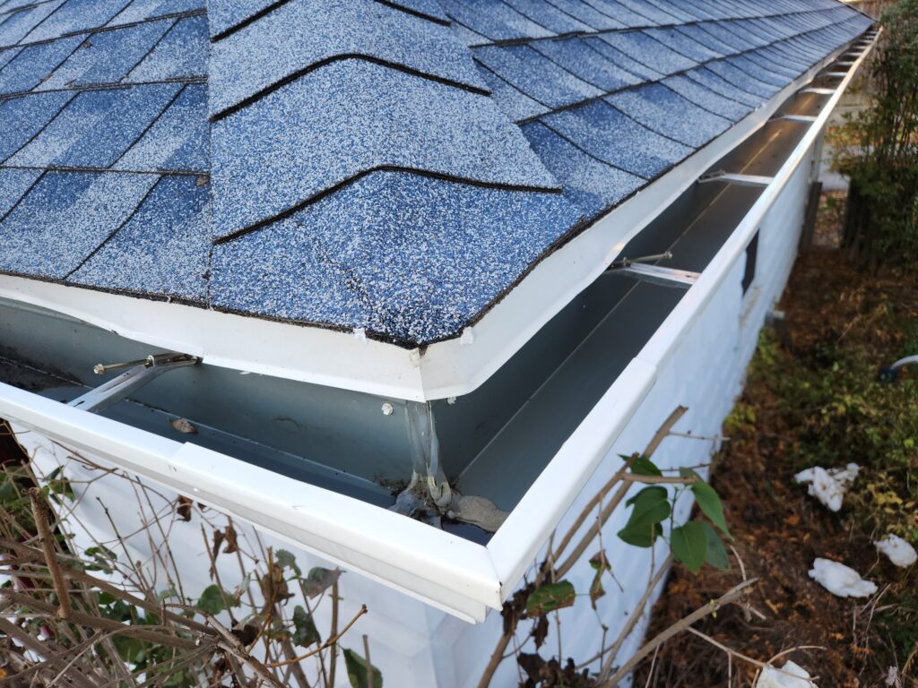 gutter cleaning after