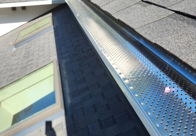 perforated aluminum gutter guard installation