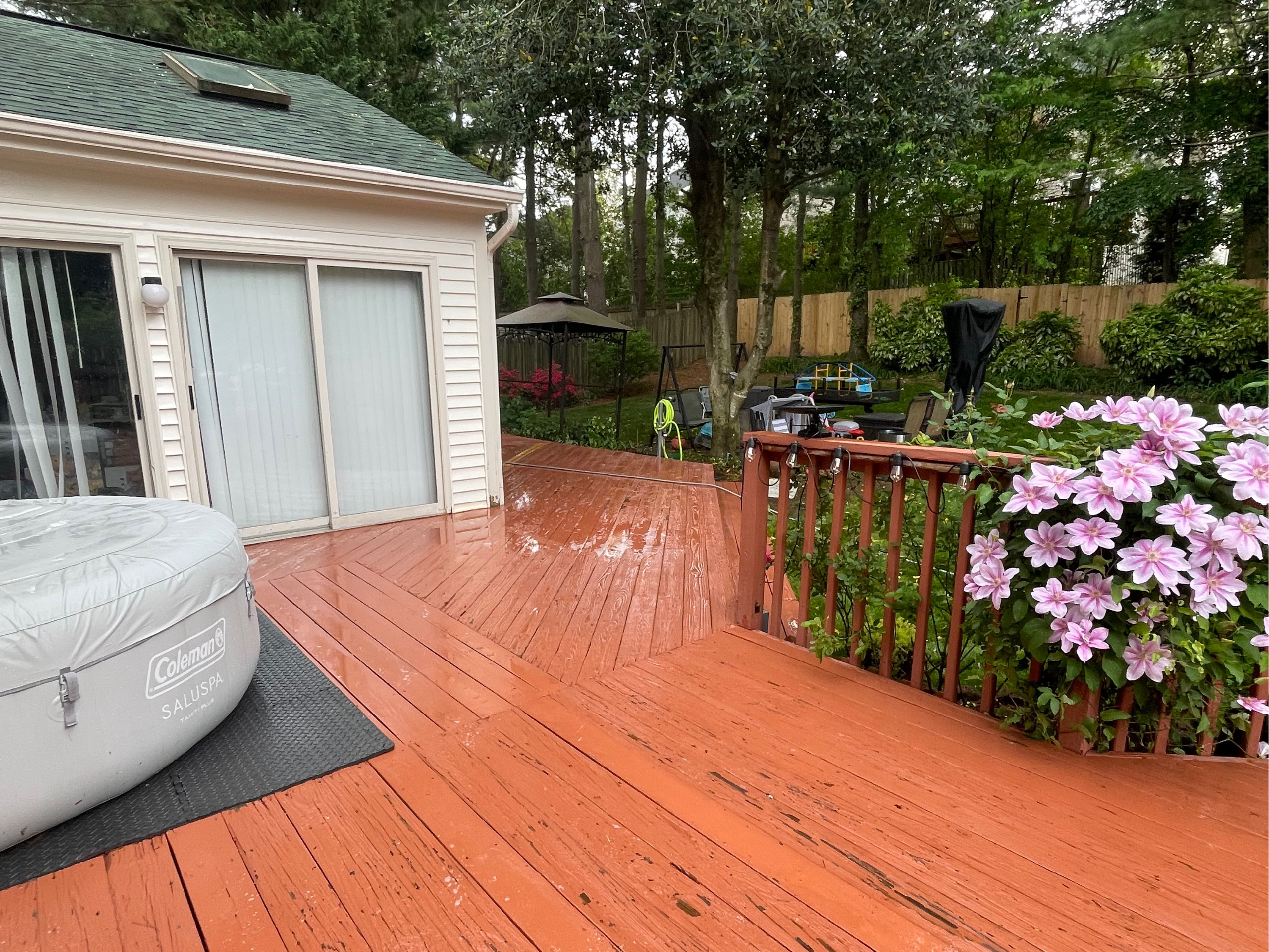 deck cleaning after