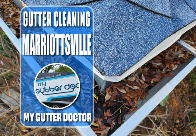 gutter cleaning in marriottsville maryland with my gutter doctor