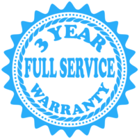 3 year full service warranty