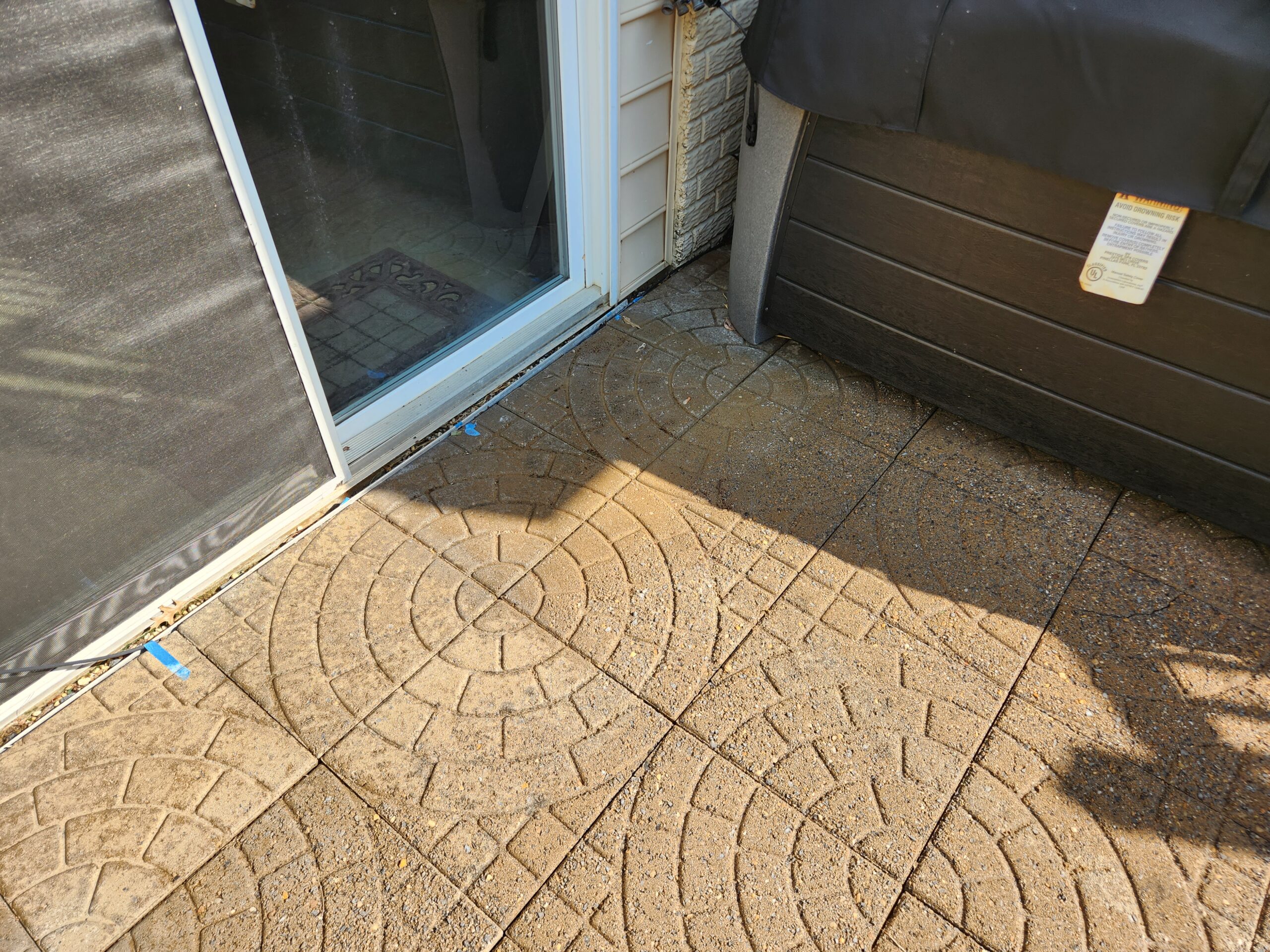 paver patio cleaning after