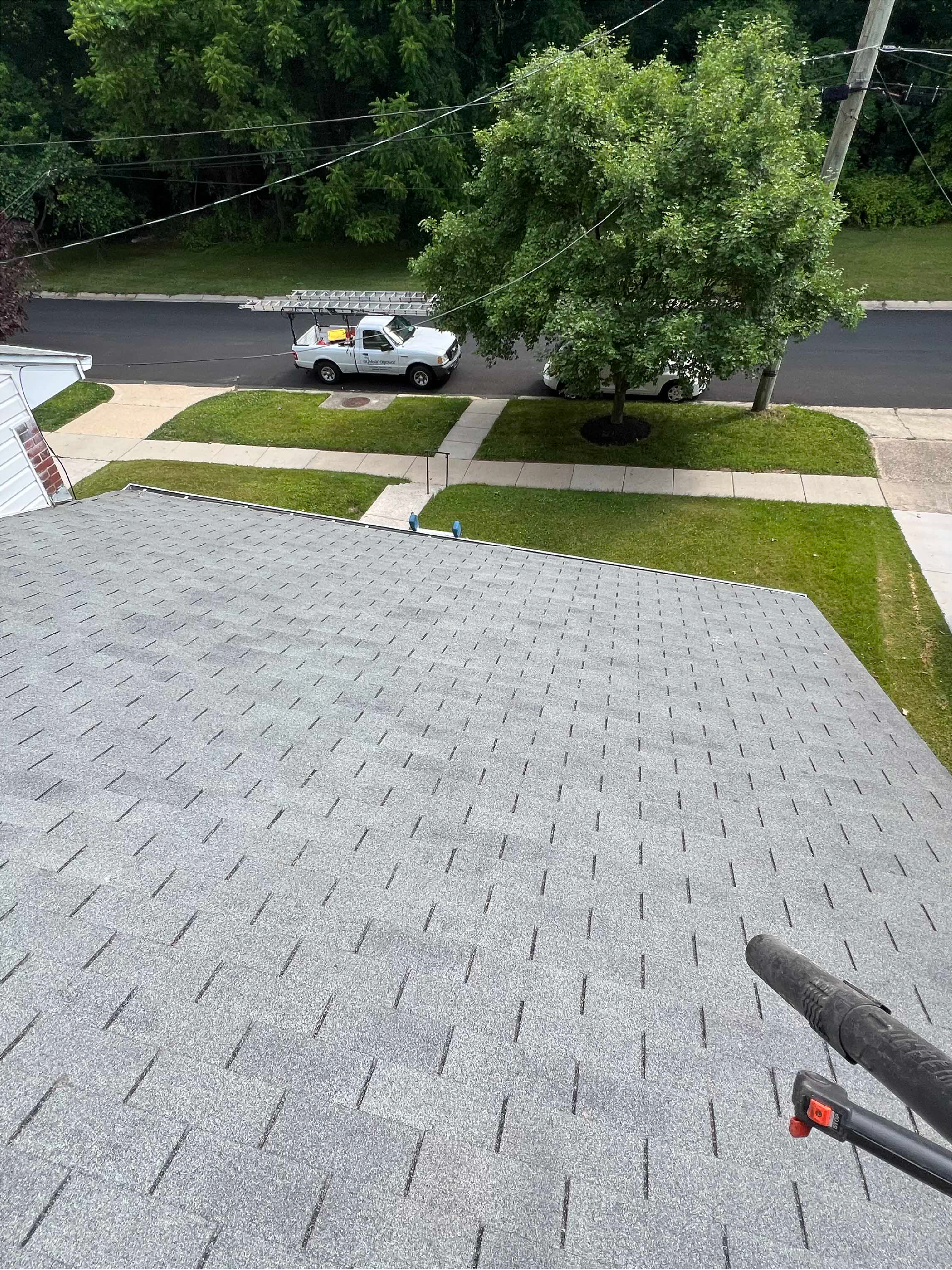 roof cleaning treatment after photo
