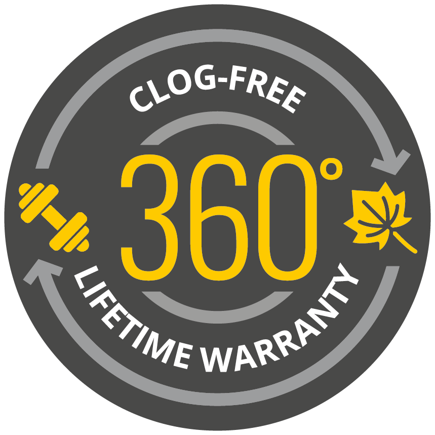 360 lifetime clog-free warranty