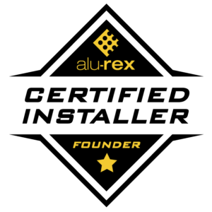 alu-rex certified installer badge black