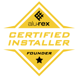 alu-rex certified installer badge