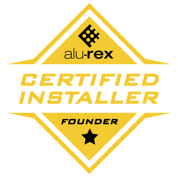 alu-rex certified installer badge