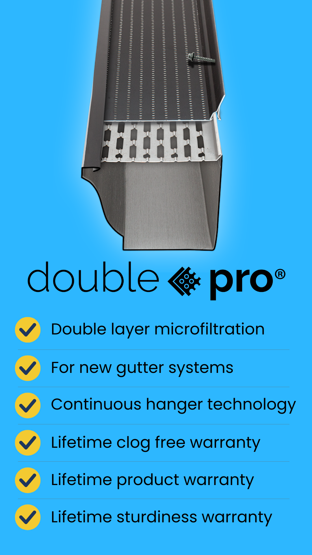 double-pro gutter cover product comparison image