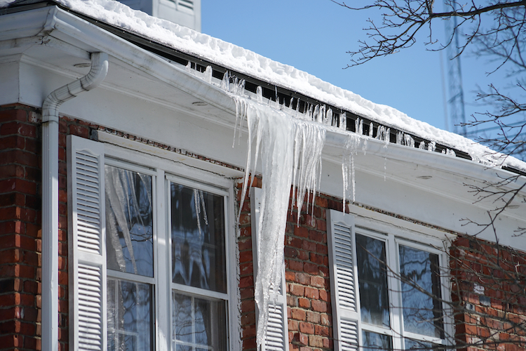 ice dam pulls gutter loose how to prepare gutters for winter