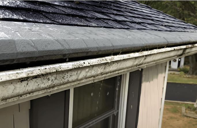 water flows over gutter helmet gutter cover