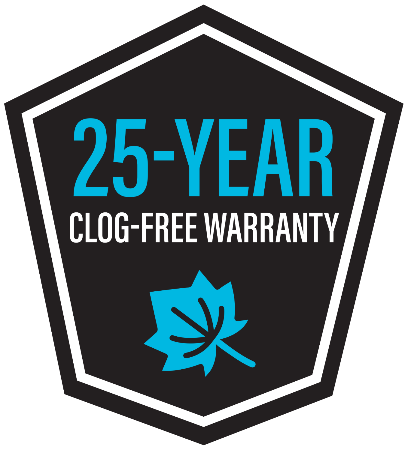 gutter-clean 25 year clog free warranty logo black color