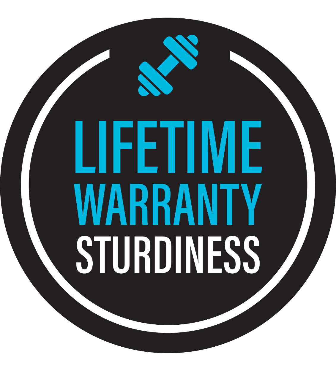 double-pro lifetime sturdiness warranty badge my gutter doctor color