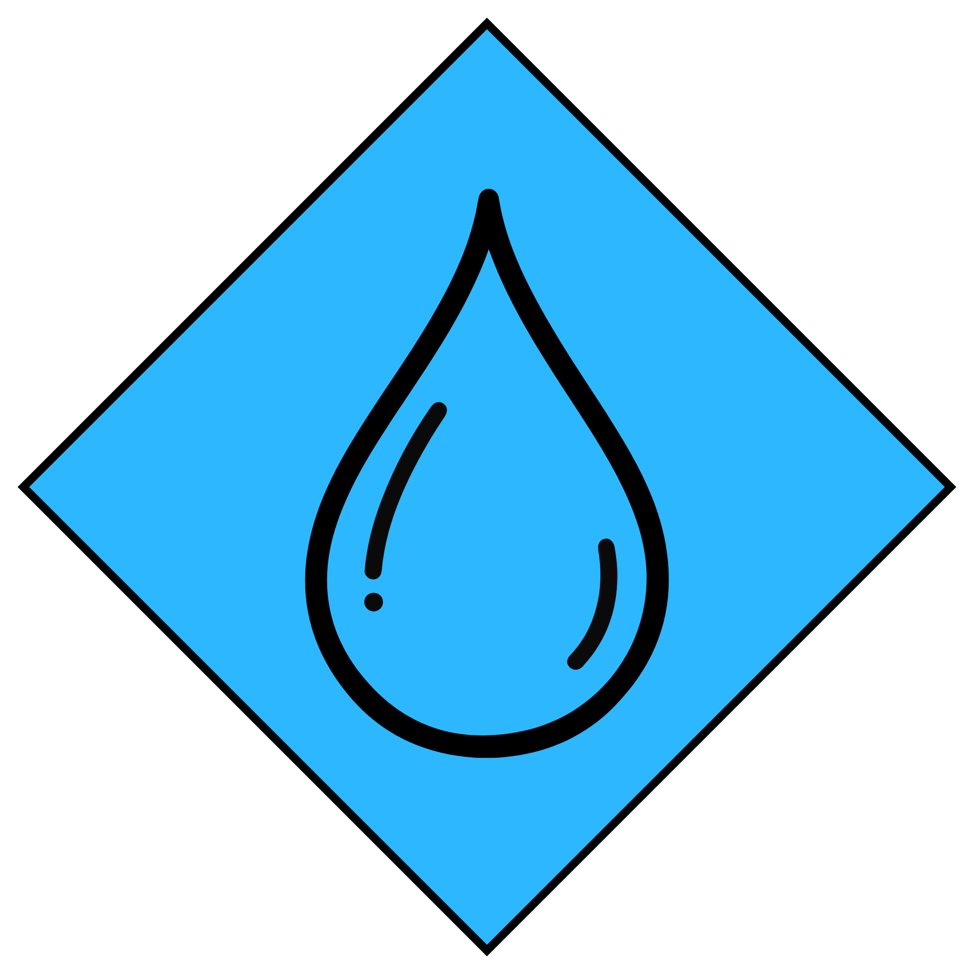 gutter guard superior drainage icon blue