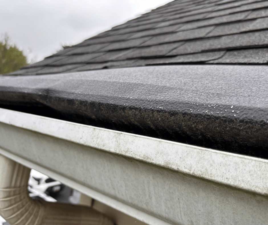 gutter helmet surface tension failure due to warped helmet