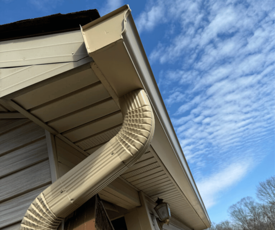ivory gutter color on a house