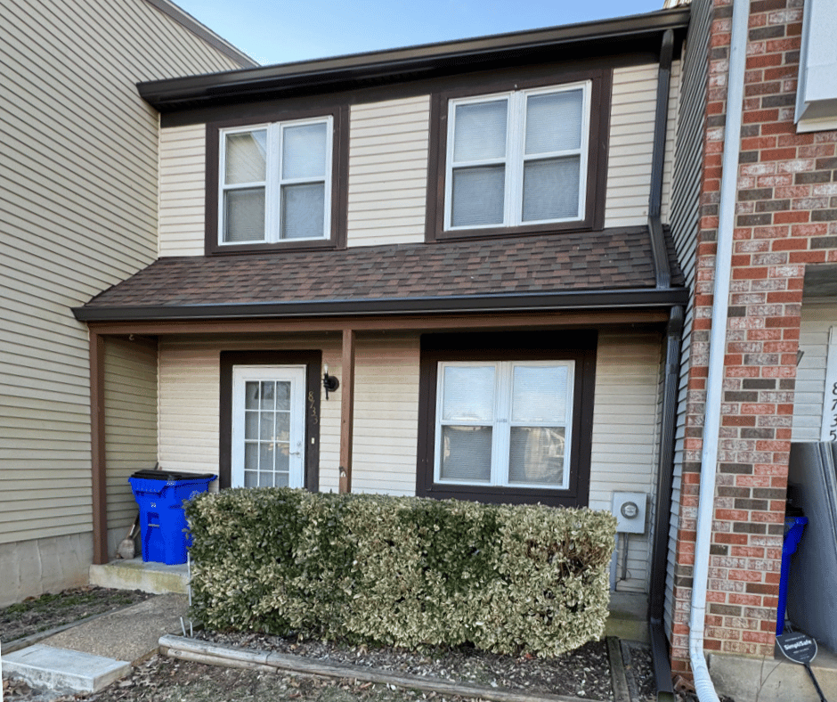 musket-brown-gutter-color-installation-townhouse musket brown gutter installation townhouse