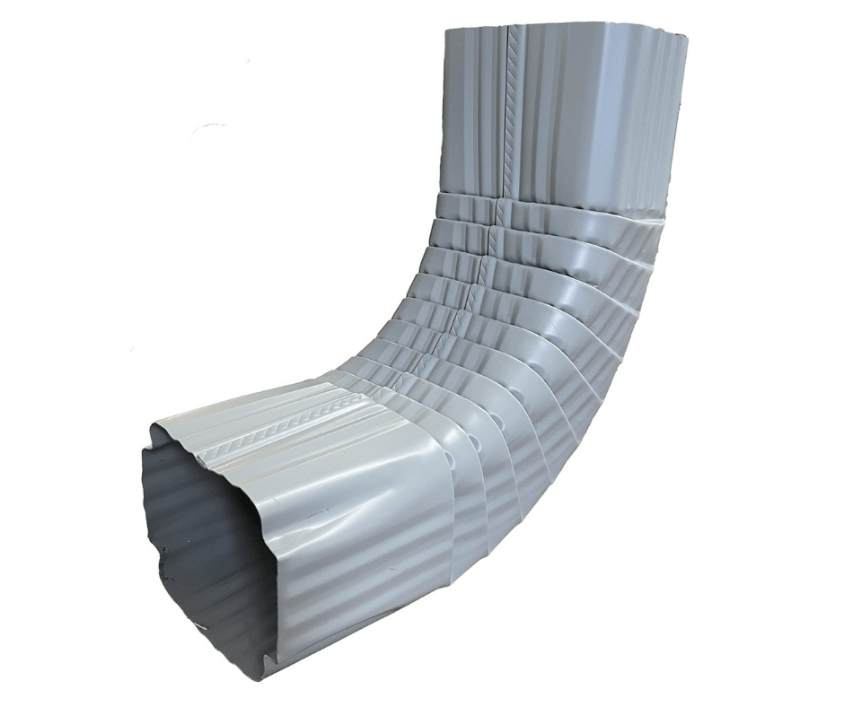 pearl gray gutter color downspout A elbow
