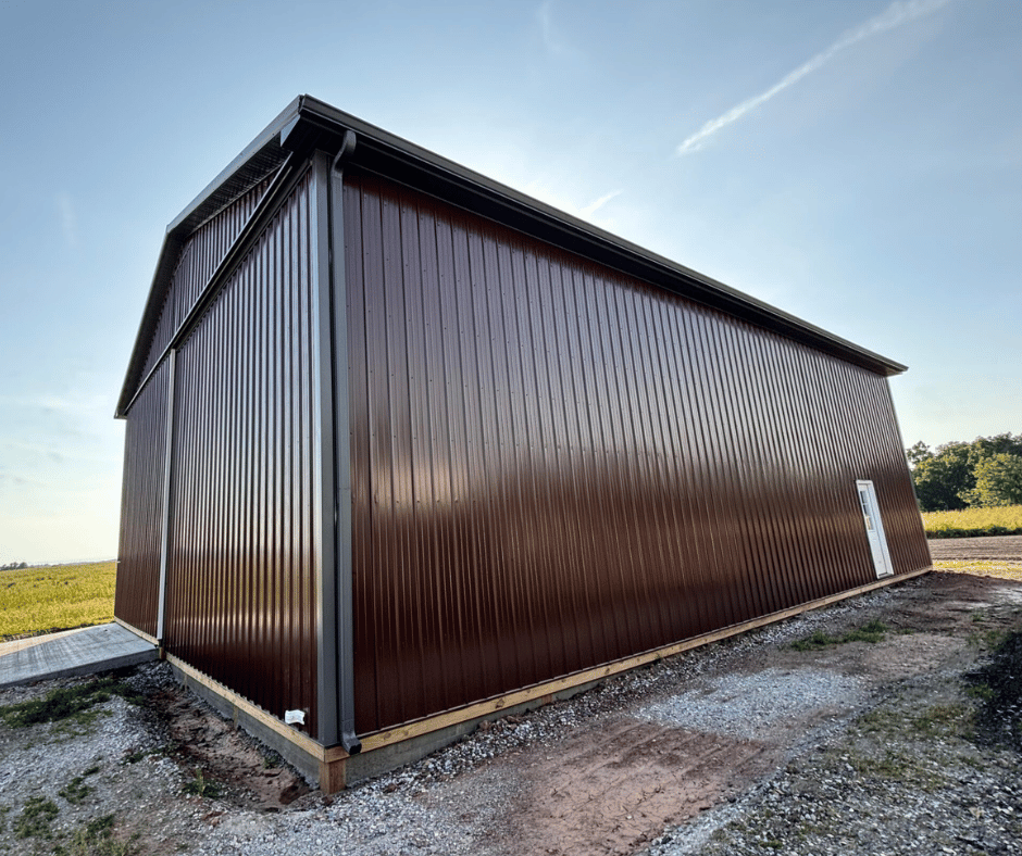 tuxedo gray gutter color installation detached garage