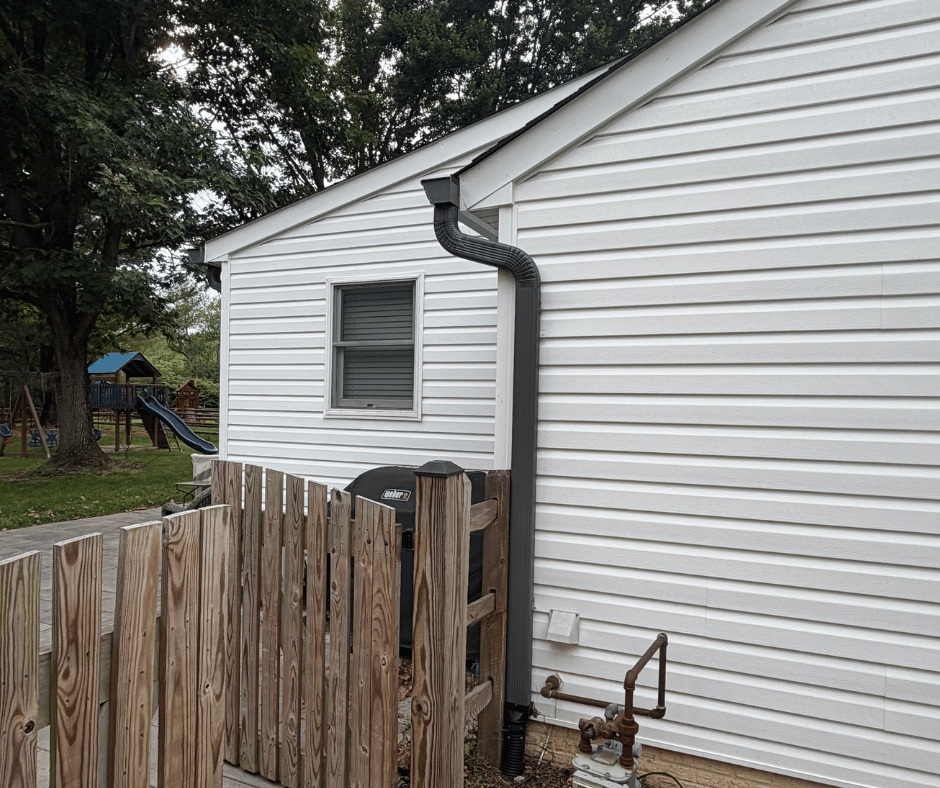 tuxedo gray gutter color installation k-style gutter